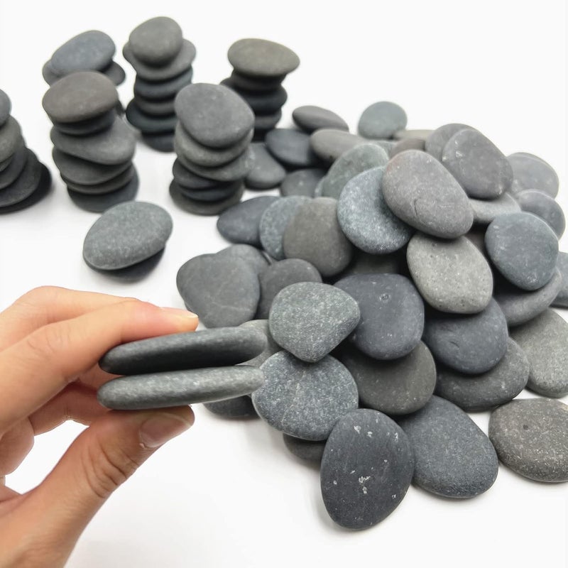 Lifetop 50PCS Painting Rocks, DIY Rocks Flat & Smooth Kindness Rocks for Arts, Crafts, Decoration, Small Rocks for Painting, Diameter Around 1.5-2.0 inch ï¼ŒHand Picked for Painting Rocksâ€¦ - Image 2